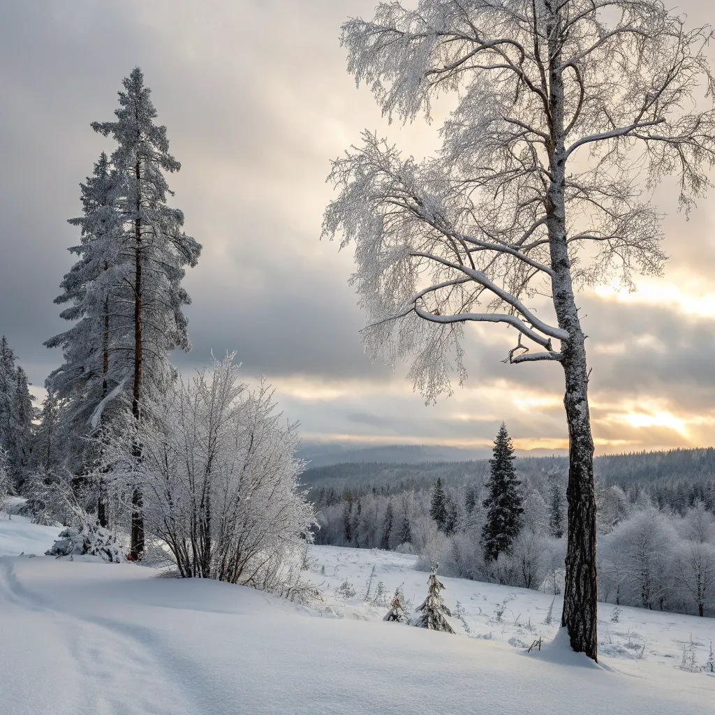 Winter landscape artistry
